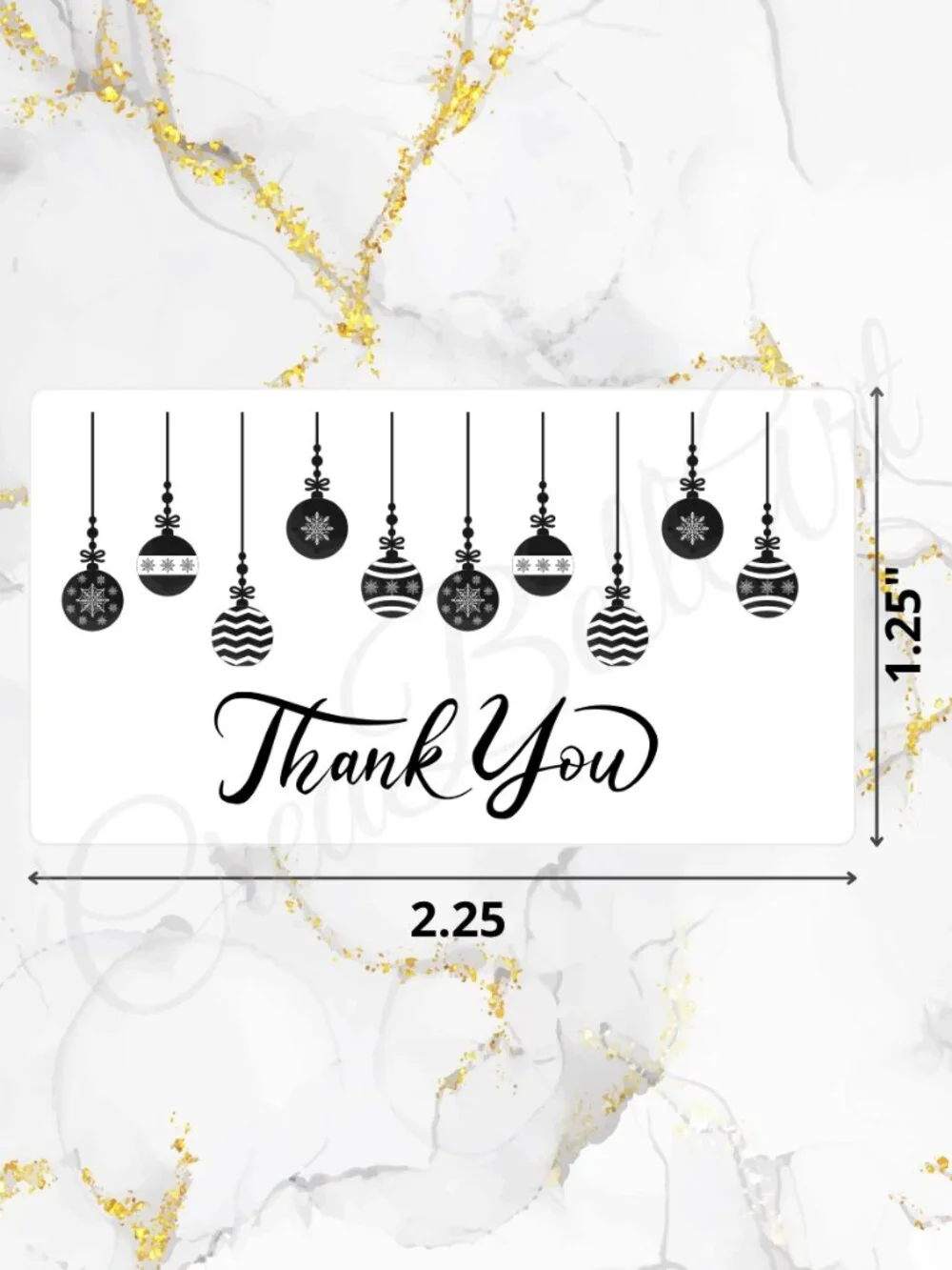 Christmas Thank You Stickers | Holiday Design | Small Business Packaging